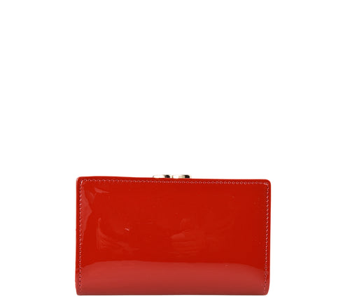 Portofel casual, dama, PIERRE CARDIN 108, rosu, piele lacuita